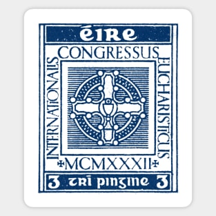 Sword Of Light / Vintage Irish Postage Stamp Design Magnet